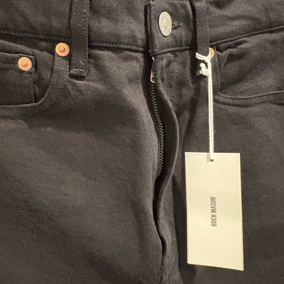 Buck Mason Jet Black Rider Jeans 27x29 Retail $168 NWT - Picture 3 of 10